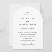 Jody Simple Elegant Wedding Einladung (Vorderseite)