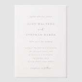 Jody Simple Elegant Wedding Pergament Einladungen (Vorderseite)