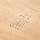 Jody Simple Elegant Wedding Save the Date Acryleinladungen (Ablage )