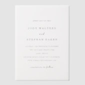 Jody Simple Elegant Wedding Save the Date Pergament Einladungen (Vorderseite)