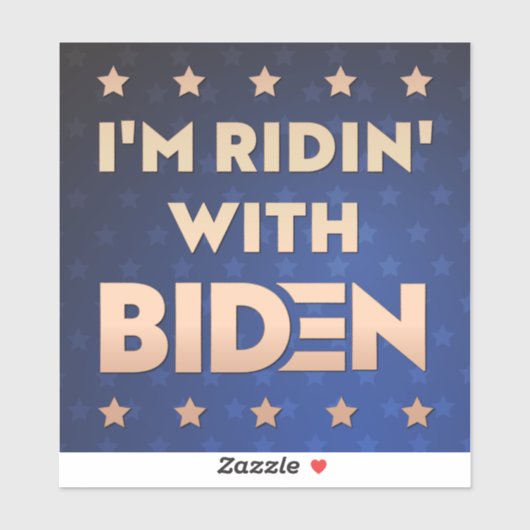 Joe 2020 - Ich bin Ridin' mit Biden Aufkleber (Blatt)