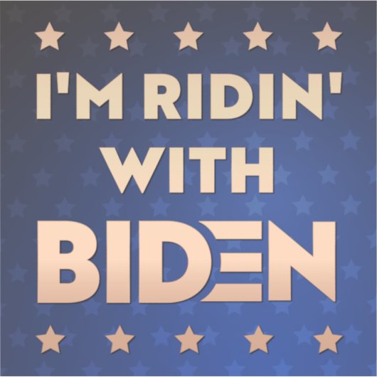 Joe 2020 - Ich bin Ridin' mit Biden Aufkleber (Vorderseite)