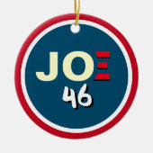 JOE 46 BIDEN Red White Blue Christmas Keramik Ornament (Vorne)