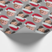 Joe and Kamala Santa Hat Funny Christmas Silver Geschenkpapier (Ecke)