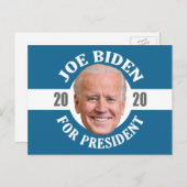 Joe Biden 2020 - Classic Design Blue White Foto Postkarte (Vorne/Hinten)