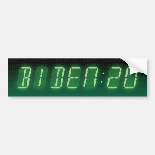 Joe Biden 2020 Digitale Uhr Autoaufkleber (Vorne)