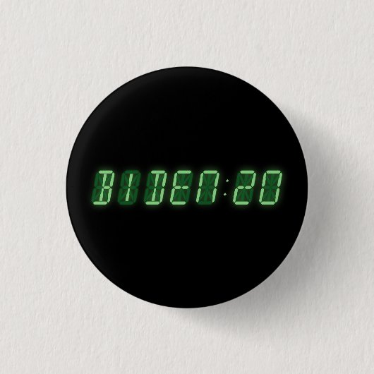 Joe Biden 2020 Digitale Uhr Button (Vorderseite)