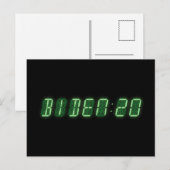 Joe Biden 2020 Digitale Uhr Postkarte (Vorne/Hinten)