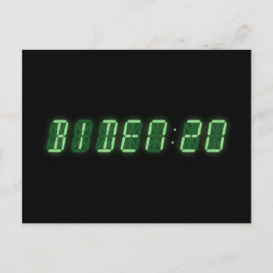 Joe Biden 2020 Digitale Uhr Postkarte