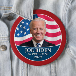 Joe Biden 2020 Foto mit amerikanischer Flag-Grenze Button
