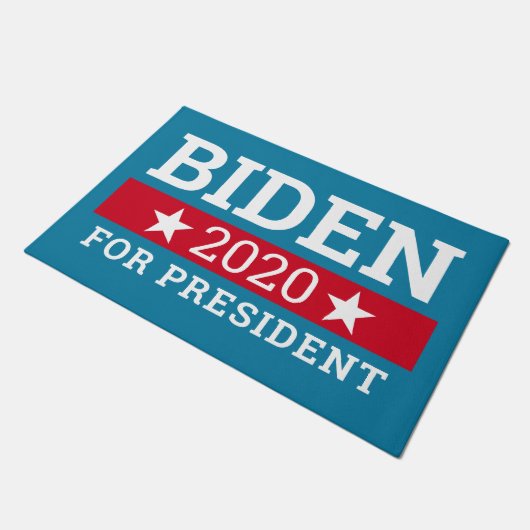 Joe Biden 2020 für President - Aquamarin Blue Red Fußmatte (Schrägansicht)