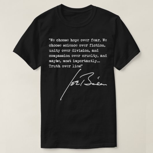 Joe Biden 2020 President Truth over Lies T-Shirt (Design vorne)