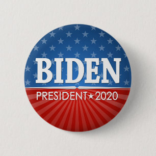 Joe Biden 2020 - Regalstars und Streifen Button