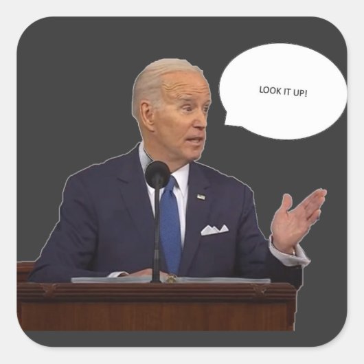 Joe Biden 2023 Look It Up Aufkleber (Vorderseite)