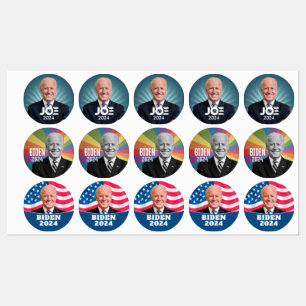 Joe Biden 2024 - 3 Kampagnenversionen Etiketten
