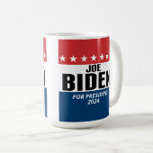 Joe Biden 2024 - Classic Design Red White Blue Kaffeetasse (VorderseiteRechts)
