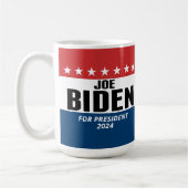 Joe Biden 2024 - Classic Design Red White Blue Kaffeetasse (Links)