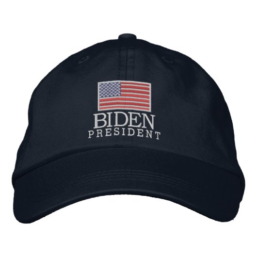 Joe Biden 2024 für die US-Marine Bestickte Baseballkappe (Vorderseite)