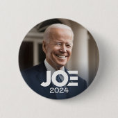 Joe Biden 2024 für Präsident Foto Button (Vorderseite)