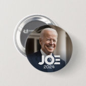 Joe Biden 2024 für Präsident Foto Button (Vorne & Hinten)