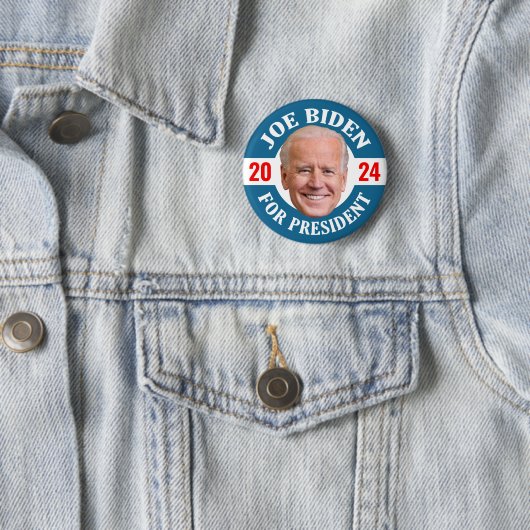 Joe Biden 2024 für Präsident Foto Floating Head Button (Beispiel)