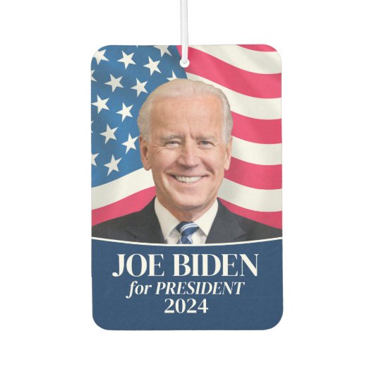 Joe Biden 2024 für President Foto and Flag Car Autolufterfrischer (Vorderseite)