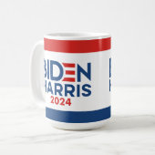 Joe Biden 2024 - Kamala Harris Blue Red Kaffeetasse (Vorderseite Links)