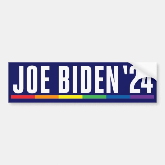 Joe Biden 2024 LGBT Pride Autoaufkleber (Vorne)