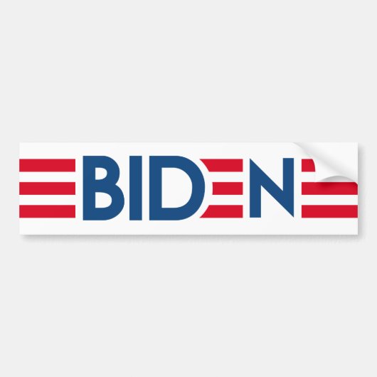 Joe Biden 2024 - Moderne Streifen rot Autoaufkleber (Vorne)