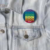Joe Biden 2024 - Regenbogenfarben im Retro-Farbver Button (Beispiel)