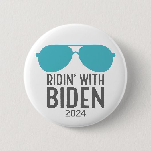 Joe Biden 2024 - Ridin' mit Biden Button (Vorderseite)