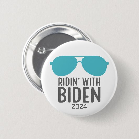 Joe Biden 2024 - Ridin' mit Biden Button (Vorne & Hinten)
