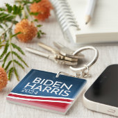 Joe Biden 2024 - Schaltfläche für modernes Wellend Schlüsselanhänger (Vorderseite rechts)