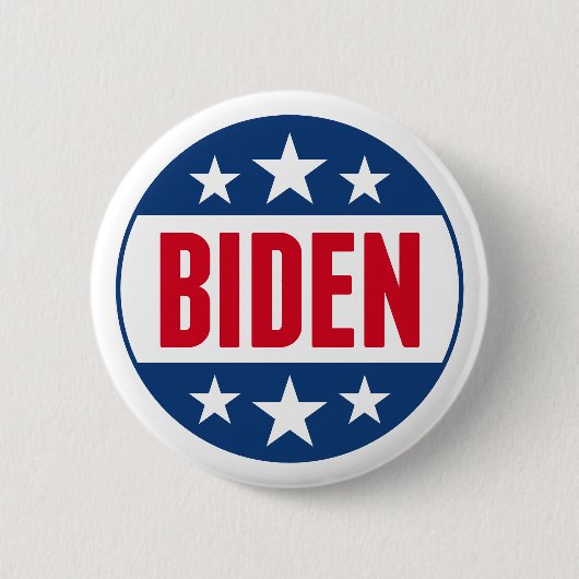 Joe Biden 2024 Simple Briefmarke Red Blue Button (Vorderseite)
