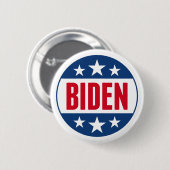 Joe Biden 2024 Simple Briefmarke Red Blue Button (Vorne & Hinten)