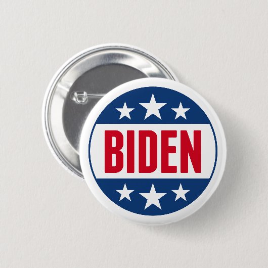 Joe Biden 2024 Simple Briefmarke Red Blue Button (Vorne & Hinten)