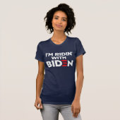 Joe Biden 2024 Wahl Ich bin Ridin mit Biden T-Shirt (Vorne ganz)