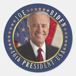 Joe Biden 46. Präsident USA Gedenktag Foto Runder Aufkleber