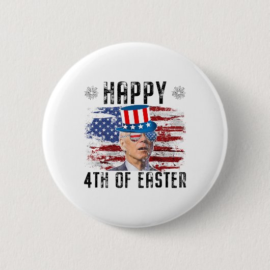 Joe Biden 4. Juli Frohe Ostern 4. Juli USA Button (Vorderseite)