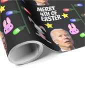 JOE BIDEN 4. OSTERE CHRISTMAS FUNNY VERWECHSELT GESCHENKPAPIER (Rolleneckpunkt)
