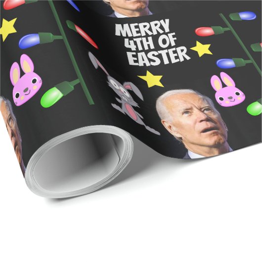 JOE BIDEN 4. OSTERE CHRISTMAS FUNNY VERWECHSELT GESCHENKPAPIER (Rolleneckpunkt)