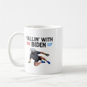 Joe Biden Absturz von Biden Bike Meme Funn Kaffeetasse (Links)