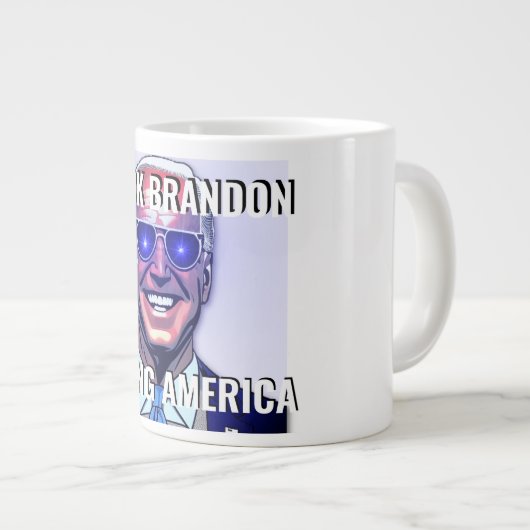 Joe Biden als Dark Brandon Giant Coffee Tasse (Vorderseite Rechts)