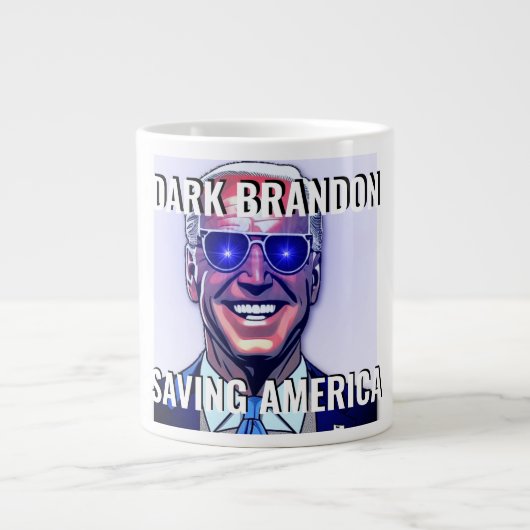 Joe Biden als Dark Brandon Giant Coffee Tasse (Vorderseite)