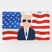 Joe Biden American Flag 2024 Wahl Banner (Horizontal)
