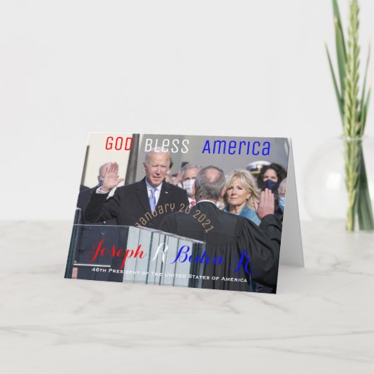 Joe Biden Amtseid 2021 Einweihung Karte (Vorderseite)