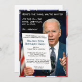 Joe Biden Anpassbare Party Einladung (Vorne/Hinten)