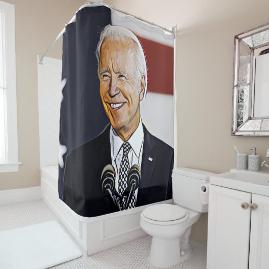 Joe Biden Art Shotain Duschvorhang (Beispiel)