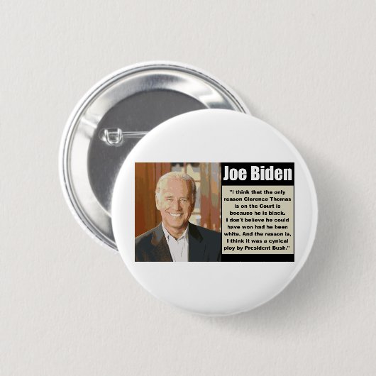 Joe Biden auf Clarence Thomas Button (Vorne & Hinten)