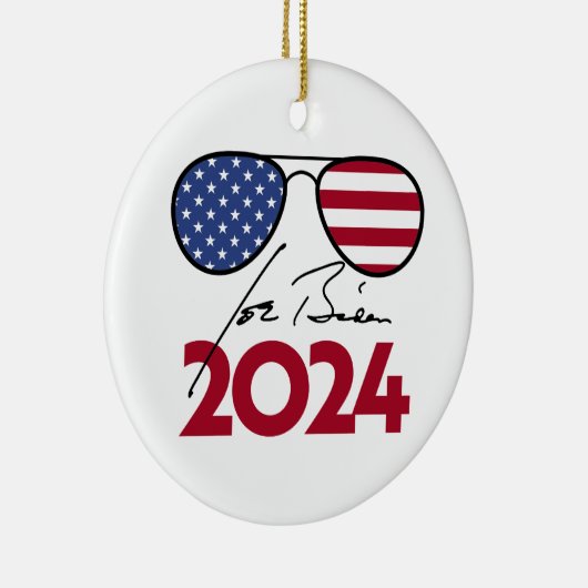 Joe Biden Aviators 2024 Keramik Ornament (Rechts)